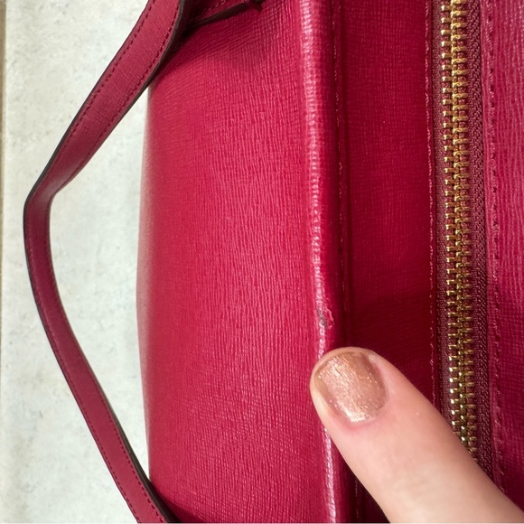 NEW Burgundy Coach Saffiano Leather City Tote Bag - Picture 14 of 16